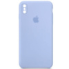 Чохол Silicone Case Square Full Camera Protective (AA) для Apple iPhone XS (5.8«), Синій / Lilac Blue - купити в SmartEra.ua