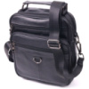 Качественная мужская сумка из натуральной кожи 21278 Vintage Черная