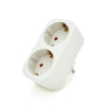 Розетка двойник с заземлением A202, White, 2Р+РЕ, 16А