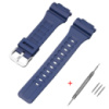 Ремінець для Casio AE-1000W Dark Blue SI поліуретановий темно-синій 21.5 см