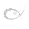 Серебряная брошка CatalogSilver с натуральным жемчугом (2109686)