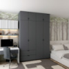 Шкаф распашной с антресолью Doros Лукас 160х50х240 см Графит (DRS-011194)