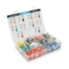 Набор клемм/наконечников 300шт VE10-12  (R-50, B-50, Y-25, Bl-25, O-25, P-25, G-25, W-25, Gr-25, V-25) в боксе