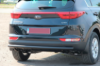 Задняя защита AK002 Черная (нерж. сталь) для Kia Sportage 2015-2021 гг