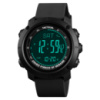 Чоловічий тактичний годинник Awarder 036 Compass All Black з електронним циферблатом та компасом