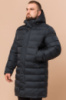 Куртка мужская Braggart зимняя удлиненная с капюшоном - 23482 графитового цвета