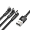 Кабель Baseus MVP 3-in-1 USB to Micro / Lightning / Type-C 3.5A 1.2m CAMLT-WZ