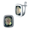 Серебряные серьги CatalogSilver с мистик топазом 9.8ct (2043485)