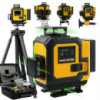 Лазерный уровень 16 линий 4D (2xH360/2xV360, LCD-дисплей, пульт ДУ + ШТАТИВ - зеленый луч) PROTESTER LL616G-TR