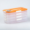 Контейнер для зберігання та заморожування продуктів чотириярусний 31,5*22*16,5 см, помаранчевий