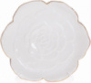 Набор 4 керамических тарелки «Rose» 23х21.5х3см, белый с золотом