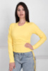 Жіночий жовтий топ із довгим рукавом