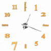 3D настенные часы, безкаркасные часы, часы наклейки 40-70 см Золотой