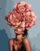 Картина за номерами «Дівчина у квітучих півоніях» 40х50см