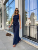 Женский комбинезон с широкими брюками «Vita» оптом | Норма и батал Темно-синий, 42-44