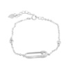 Серебряный браслет CatalogSilver с фианитами, вес изделия 2,14 гр (2130505) 1720 размер