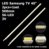 LED підсвітка Samsung TV 40« Samsung: UE40ES5507K LTJ400HM09-L 40NNB-7032LED-MCPCB-L 40NNB-7032LED-MCPCB 2шт.