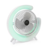 Портативный настольный вентилятор YT-1713, R-160mm, 3 режима скорости+5 режимов подсветки, встроенный аккум, Mix Color, Box