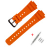Ремінець для Casio G-Shock DW-5600 B Orange BK Помаранчевий Полімерний 20 см (1051-1008)