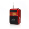 Радиоприёмник с FM USB MicroSD BKK B872 радио на аккумуляторе Красный