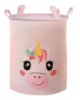 Корзина для Игрушек и Белья Розовая 45 на 35 см Единорог