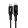 Кабель ACEFAST C6-01 Type-C to iP, 3A, 30W, 1.2m, nylon, zinc connectors, Black (6974316281030)