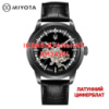 Чоловічий механічний годинник Awarder 043-1 All Black Leather з автопідзаводом та сапфіровим склом
