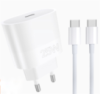Мережевий зарядний пристрій з кабелем WUW-T86C PD 25W fast charger + USB C to USB C cable set (6972573338030)