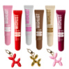 Набір 6 бальзамів-блисків для губ + Іграшки-брелки Espresso Noir & Ruby Nectar & Blessed Honey & Crystal Sorbet & Sweet Candy & Velvet Coral...