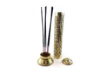Металева циліндрична підставка під аромапалички Вежа золотиста 27.5х8х4.2 см