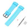 Ремінець для Casio AE-1000W Light Blue BK поліуретановий, світло-блакитний (1051-1037)