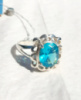 Серебряное кольцо с SWISS BLUE ТОПАЗОМ, 925 проба