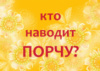 КТО НАВОДИТ ПОРЧУ? СПОСОБ ОПРЕДЕЛЕНИЯ