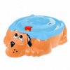 Песочница-бассейн «Собачка» оранжевая с голубой крышкой PalPlay 114х95х26см