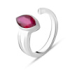 Серебряное кольцо CatalogSilver с натуральным рубином 2.425ct, вес изделия 3,74 гр (2072812) 17.5 размер