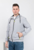 Чоловіча світло-сіра куртка з капюшоном