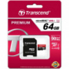 Карта памяти Transcend 64Gb microSDXC Class10 UHS-I+ SD-adapter (TS64GUSDU1)