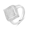 Серебряное кольцо CatalogSilver с фианитами, вес изделия 3,67 гр (2099789) 16.5 размер