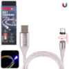 Кабель  магнитный Multicolor LED VOIN USB - Micro USB 3А, 2m, (быстрая зарядка/передача данных (VC-1602M RB)