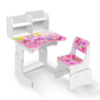 Гр Парта шкільна «Супер барбі» ЛДСП ПШ 008 (1) 69 * 45 см., колір білий, + 1 стілець, з пеналом