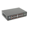 POE коммутатор Merlion Mini 16 POE 10/100 + 2 RJ45 10/100/1000+ встроенный блок питания 52V 3.85A