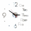 3D настенные часы, безкаркасные часы, часы наклейки 40-60 см Серебристый