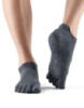 Носки для йоги ToeSox Full Toe Low Rise Grip Charcoal Grey S (36-38.5)