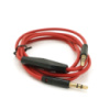 Кабель AUX с микрофоном Audio DC3.5 папа-папа 1.0м, CCA Stereo Jack, (круглый) Red cable, Box