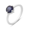 Серебряное кольцо CatalogSilver с натуральным сапфиром 1.6ct, вес изделия 2,06 гр (2168799) 17 размер