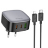 Мережевий Зарядний Пристрій Hoco CS33A 1USB/2USB-C PD/QC 30W+Type-C to Lightning