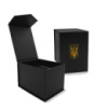 Коробочка для годинника Boxes чорна з золотим тризубом (SKU: 1000-0358) подарунковий футляр