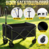 Тележка складная для транспортировки вещей и продуктов,универсальная для походов в магазин,кемпинга,перевозки и хранения