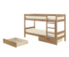 Двухъярусная детская кровать Mebigrand Атланта Мини Орех светлый 90х200 см с ящиками (DMBG-2452)