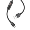 Кабель Hoco S13 с таймером USB to MicroUSB 1.2m black